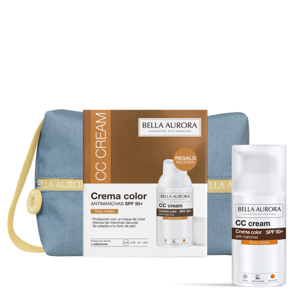 BELLA AURORA PACK CC CREAM ANTIMANCHAS TONO MEDIO SPF50+ 30 ML 1
